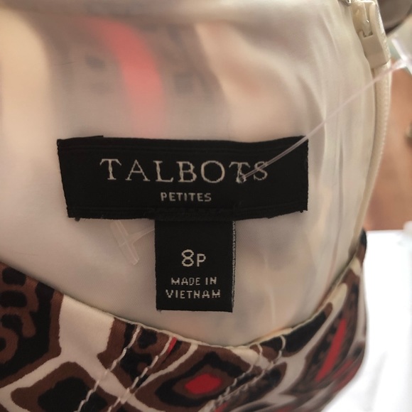 Talbots red and white dress size 8p - Picture 5 of 6
